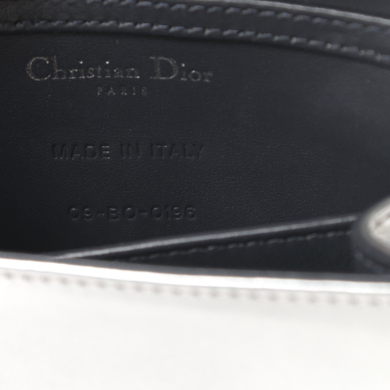 Christian Dior Metallic Patent Micro-Cannage Baby Diorama Flap Bag Silver 7 of 11