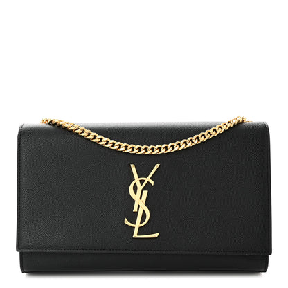 Saint Laurent SAINT LAURENT Grain De Poudre Medium Classic Monogram Kate Satchel Black 1 of 9