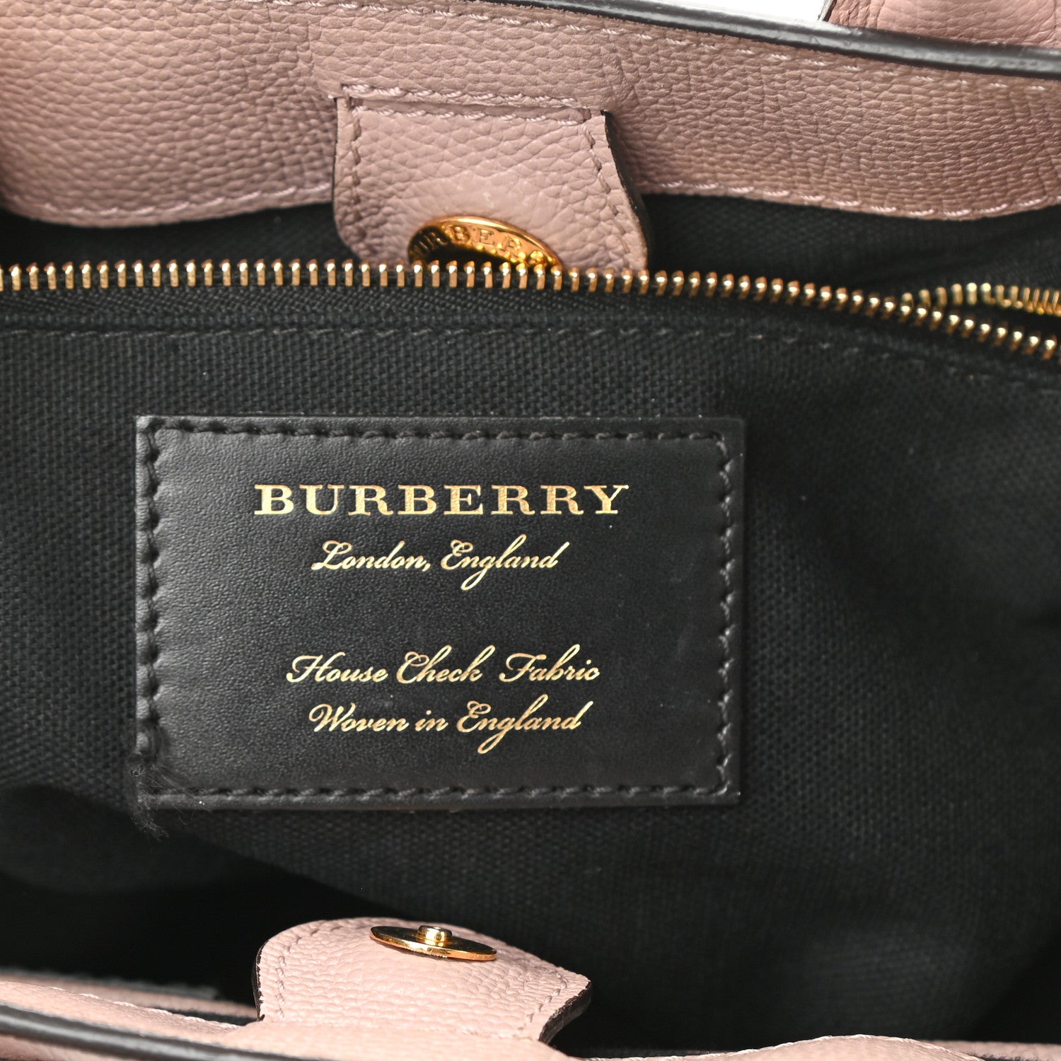 Burberry Grainy Calfskin House Check Small Banner Tote Pale Orchid 6 of 8