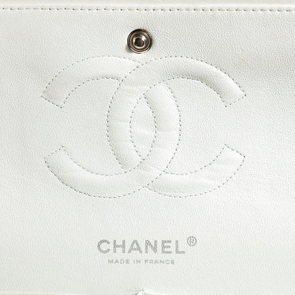 Chanel Patent Quilted Medium Double Flap White 6 of 8