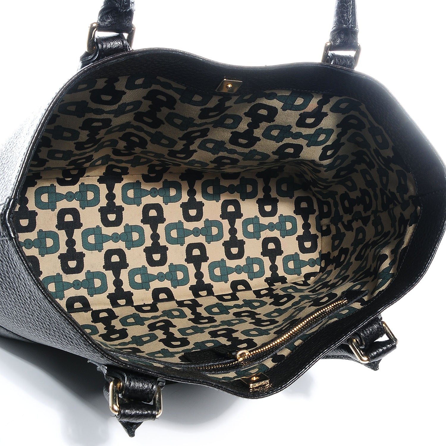 Gucci Leather Hasler Tote Black 5 of 7