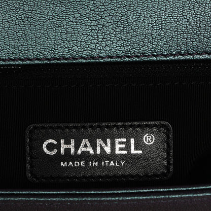 Chanel Iridescent Goatskin Quilted New Medium Boy Flap Purple 6 of 8
