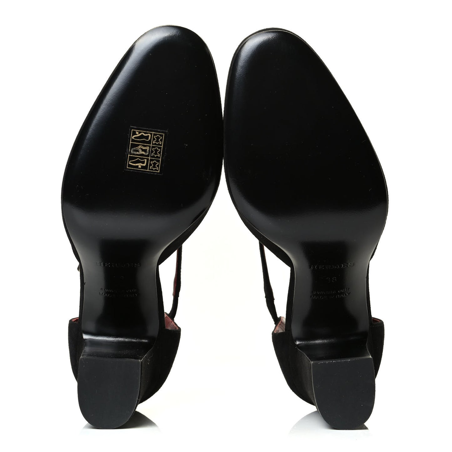 Suede Goatskin Baby 90 Pump 38 Black