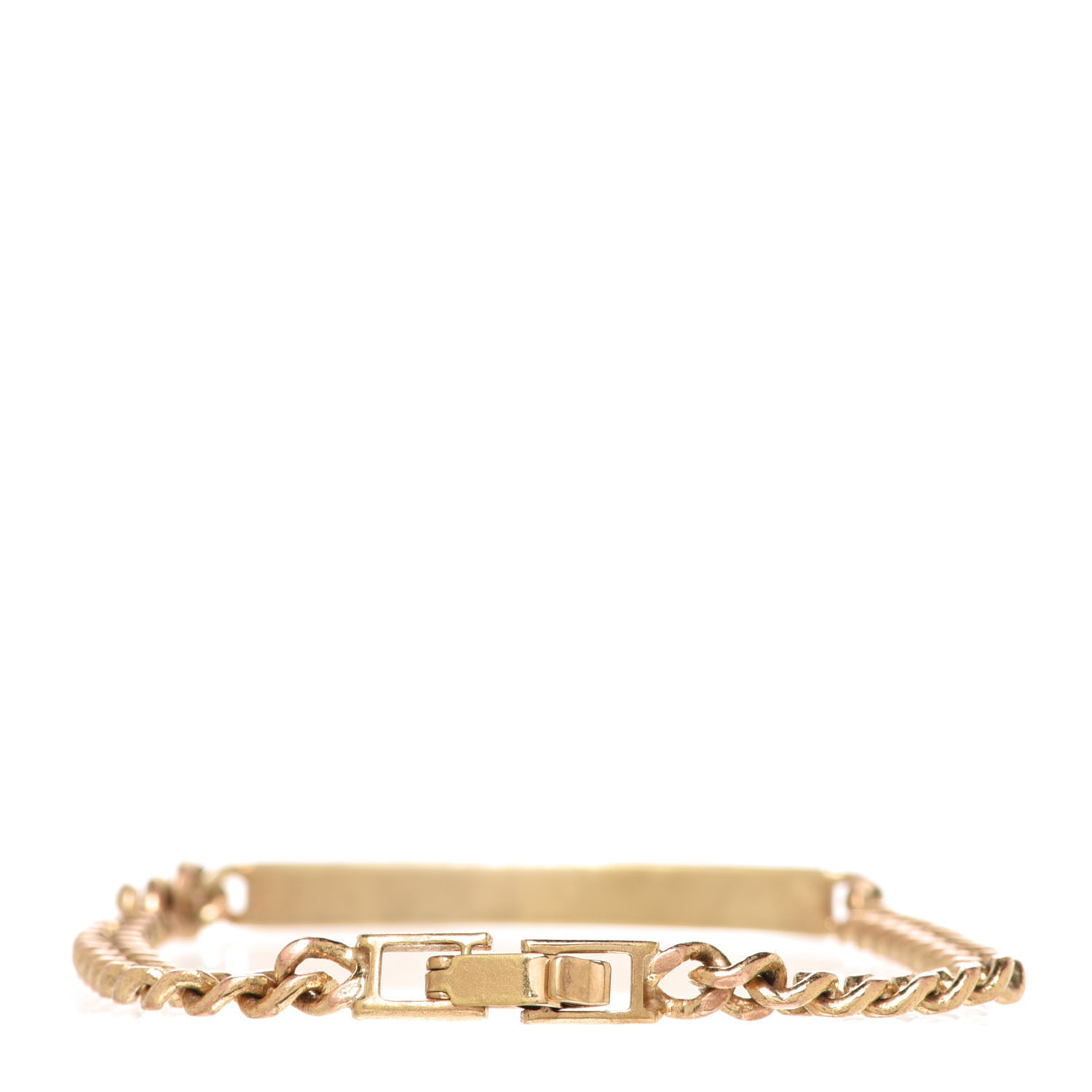 Saint Laurent Metal ID Plaque Bracelet S Gold 3 of 4