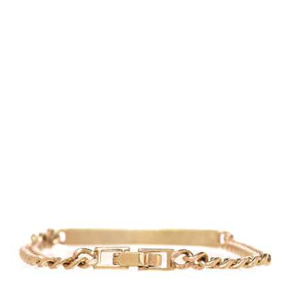 Saint Laurent Metal ID Plaque Bracelet S Gold 3 of 4