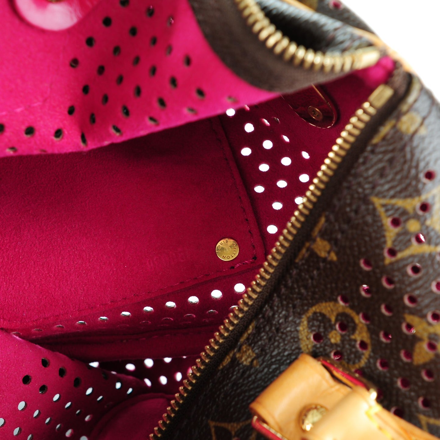 Monogram Perforated Speedy 30 Fuchsia