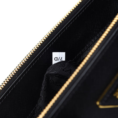 Prada Saffiano Lux Mini Galleria Double Zip Tote Black 9 of 10