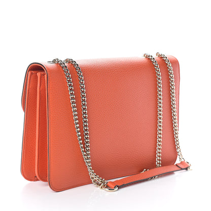 Gucci Dollar Calfskin Interlocking G Shoulder Bag Sun Orange 3 of 9