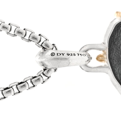 David Yurman Sterling Silver 18K Yellow Gold 23mm Sagittarius Amulet Pendant Necklace 7 of 7