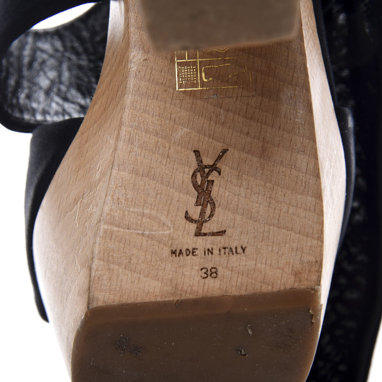 Suede Tie Platform Sandals 38 Black