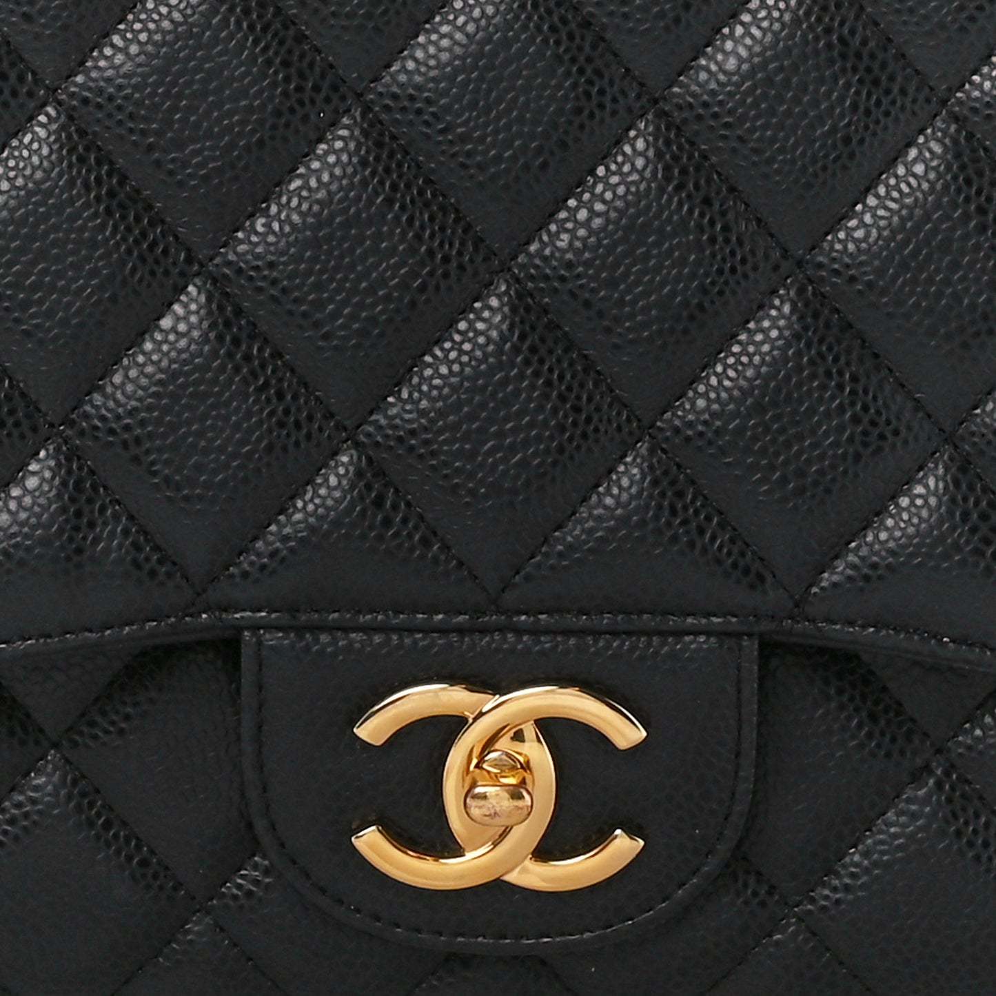 Caviar Quilted Maxi Double Flap Black