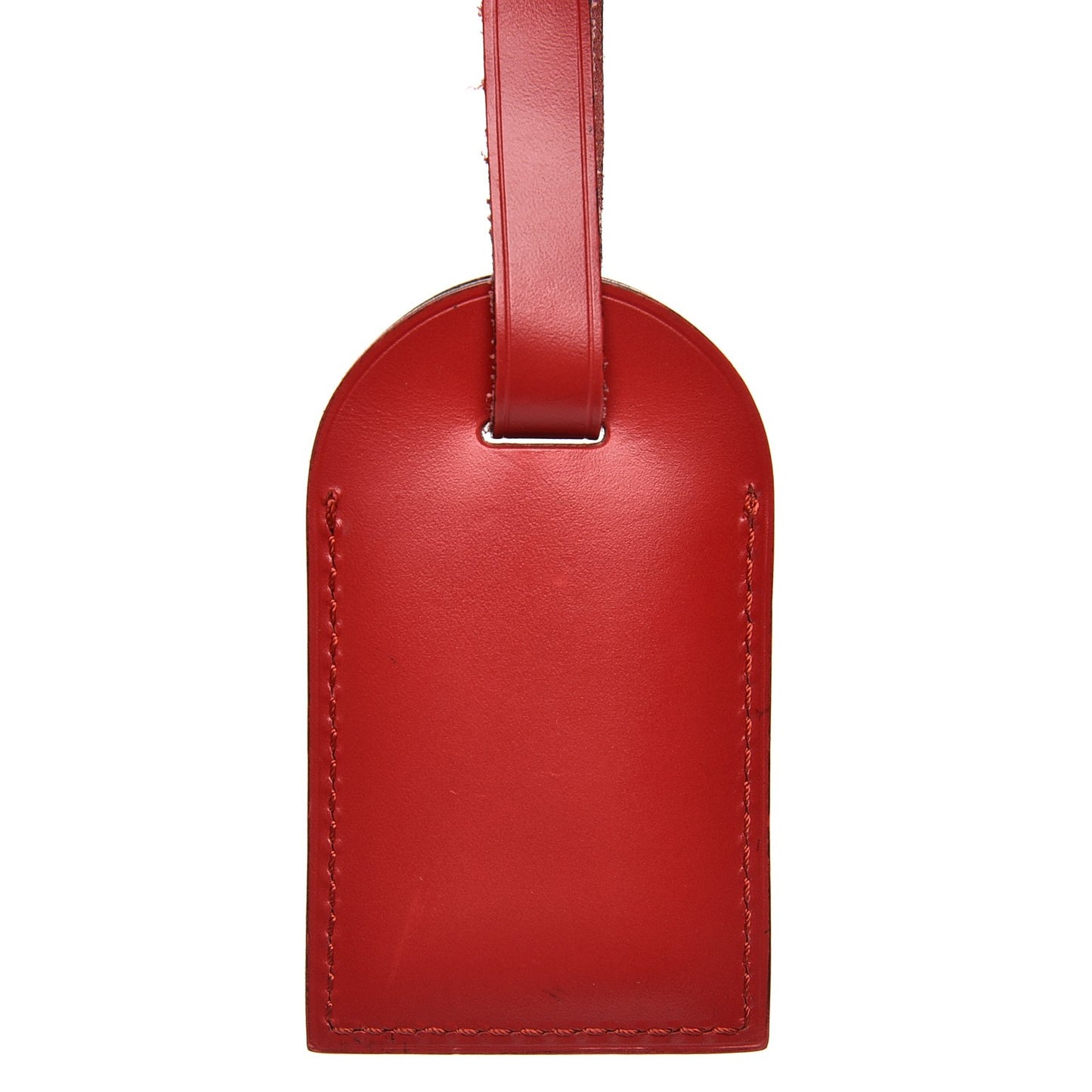 Calfskin Luggage Tag Red