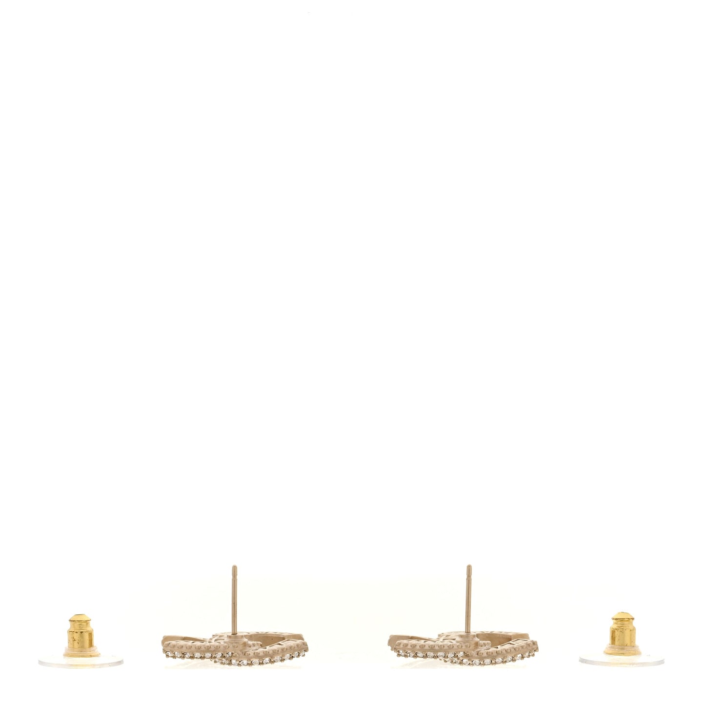 Crystal Timeless CC Earrings Light Gold