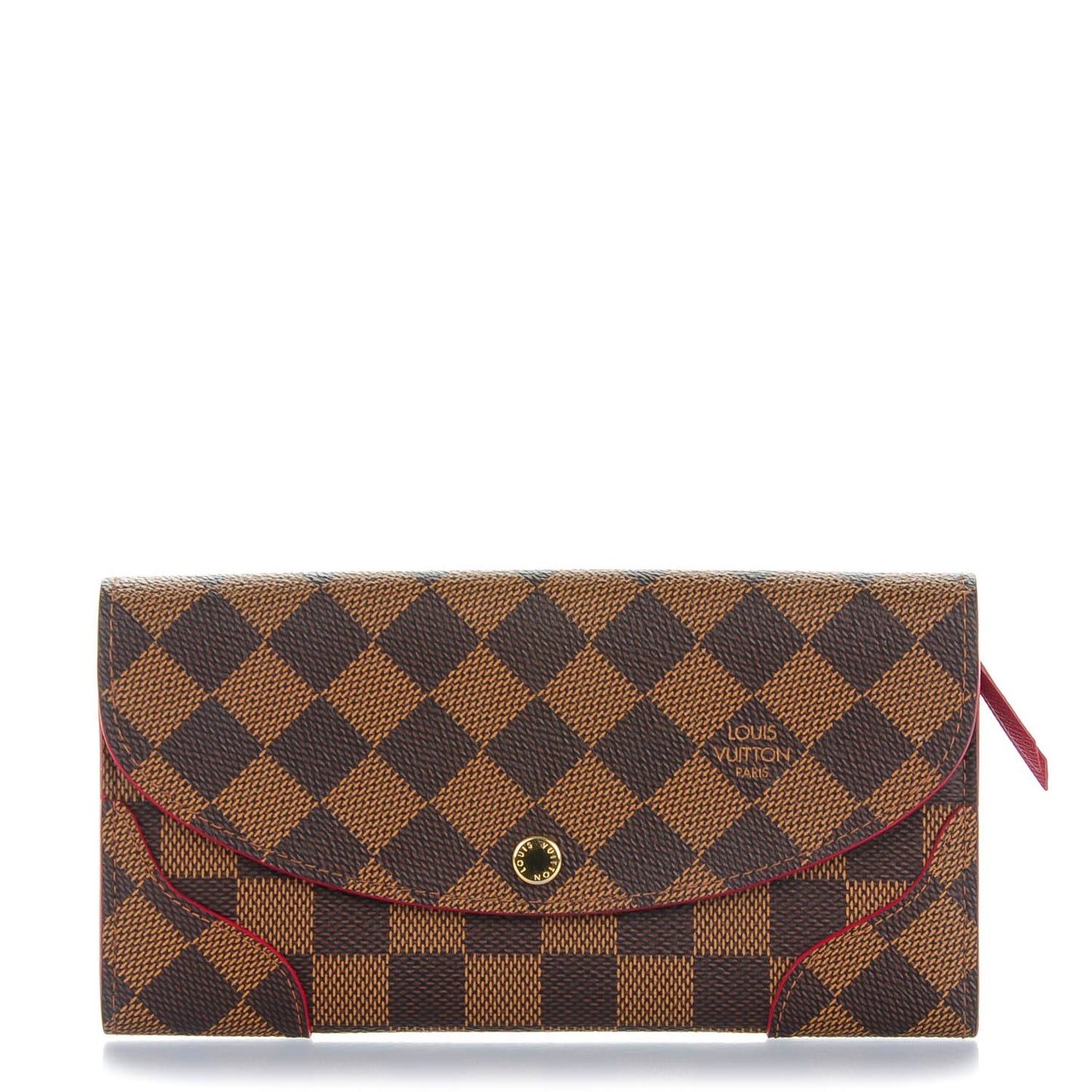 Damier Ebene Caissa Wallet Cherry