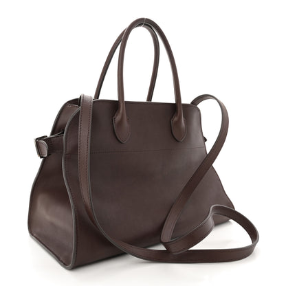 The Row Polished Saddle Calfskin Soft Margaux 12 Deep Brown 3 of 10