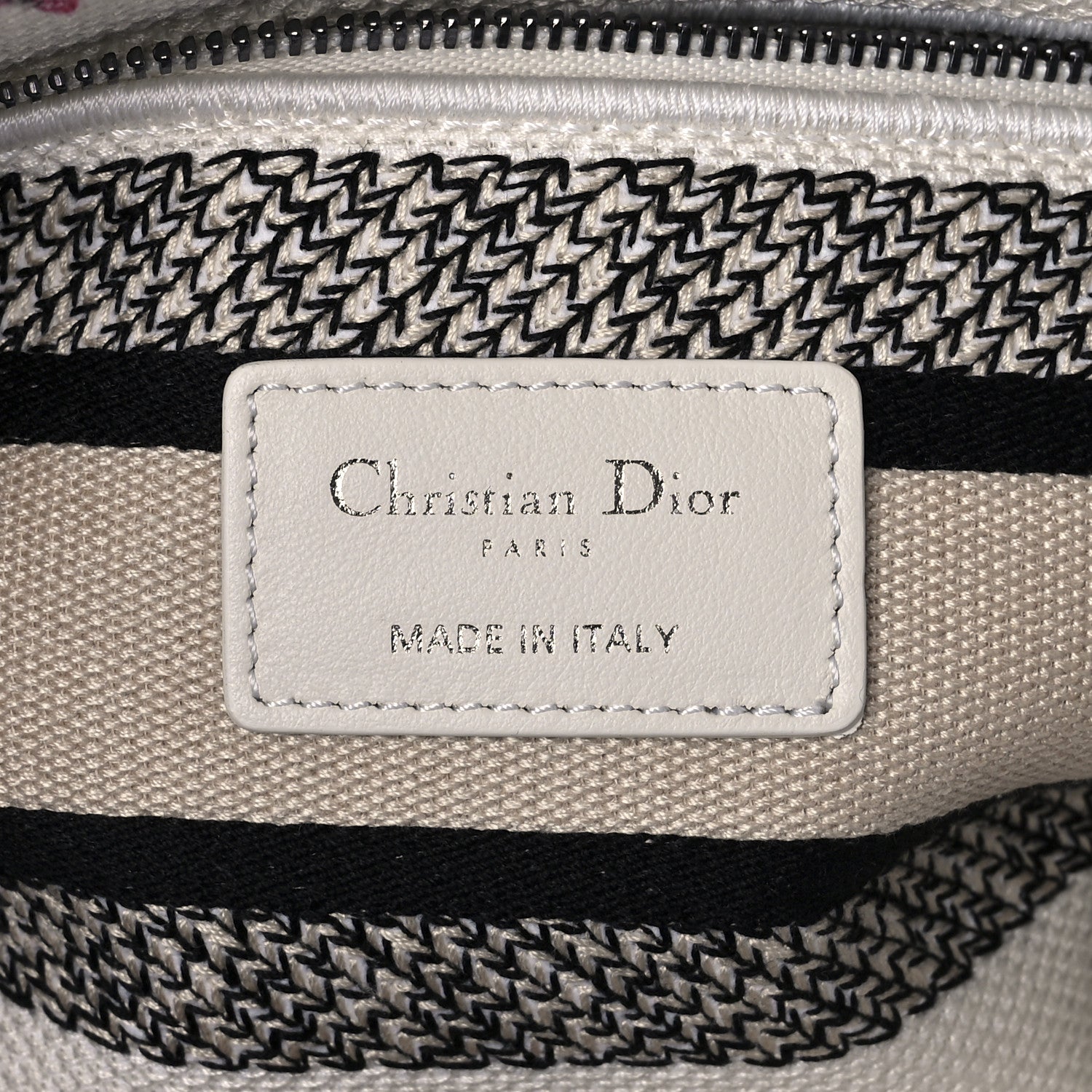 Christian Dior Canvas Embroidered Jardin D'Hive Medium Lady D-Lite Ecru Multicolor 6 of 11