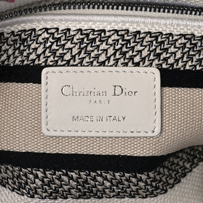 Christian Dior Canvas Embroidered Jardin D'Hive Medium Lady D-Lite Ecru Multicolor 6 of 11