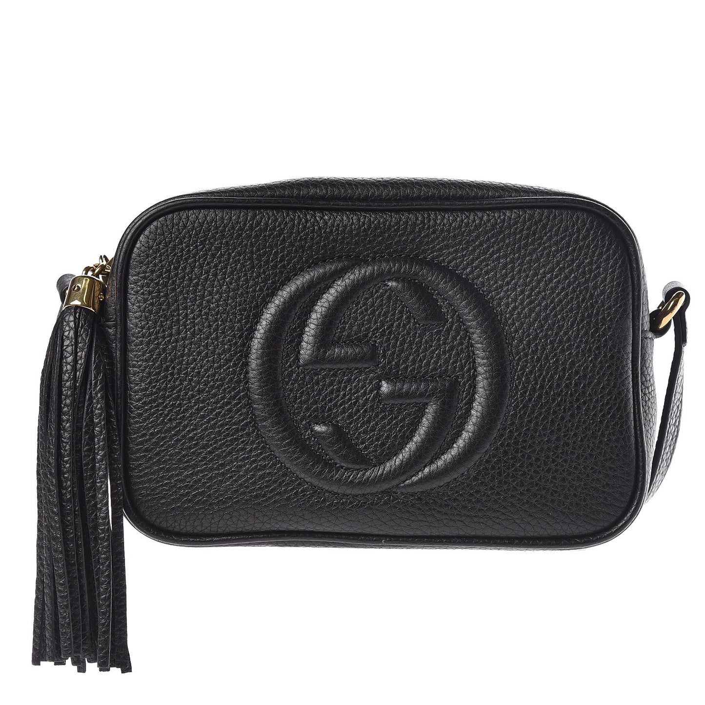 Pebbled Calfskin Mini Soho Disco Bag Black