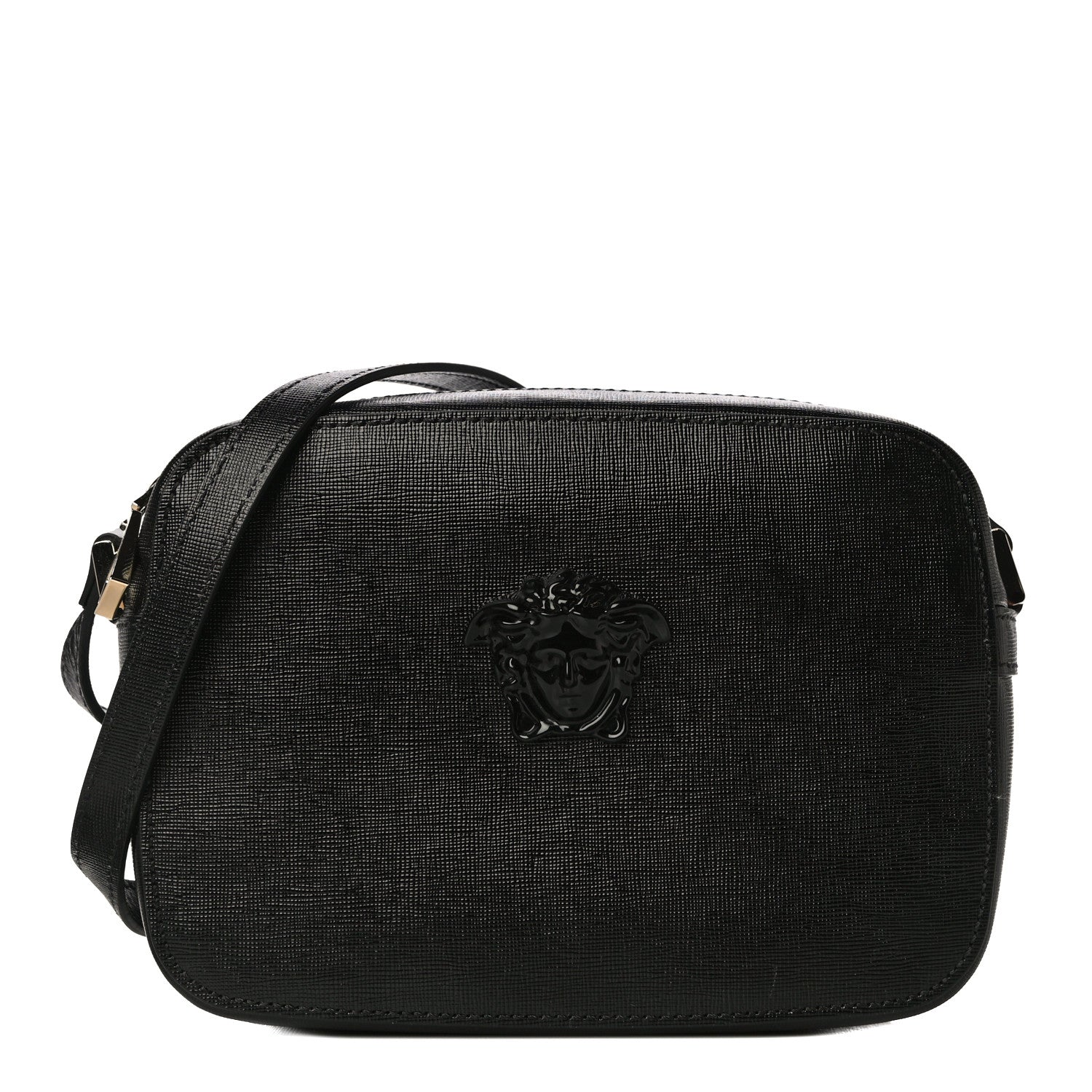 Versace Grained Calfskin Palazzo Camera Bag Black 1 of 10