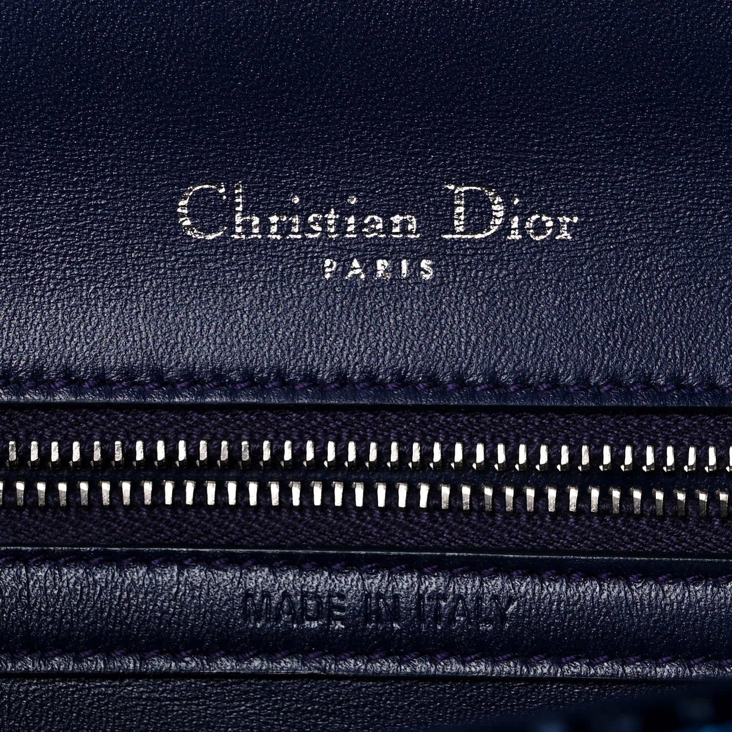 Christian Dior Metallic Python Small Diorama Flap Bag Blue 5 of 7