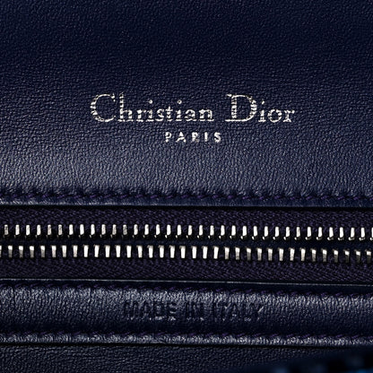 Christian Dior Metallic Python Small Diorama Flap Bag Blue 5 of 7