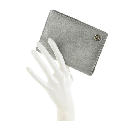 Chanel Grained Metallic Calfskin Small CC Pocket Agenda Cover Silver 2 of 8