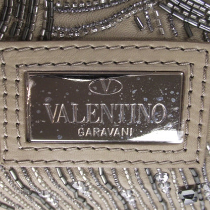 Valentino Garavani Feather Sequin Alice Glam Frame Satchel Beige 7 of 11
