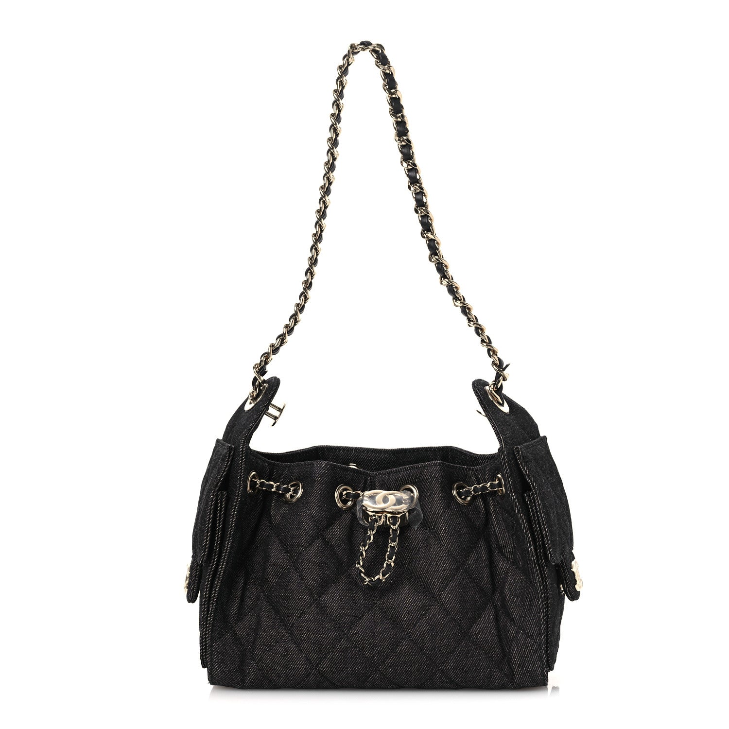 Chanel Denim Quilted Mini Chanel 25 Handbag Dark Blue 1868692