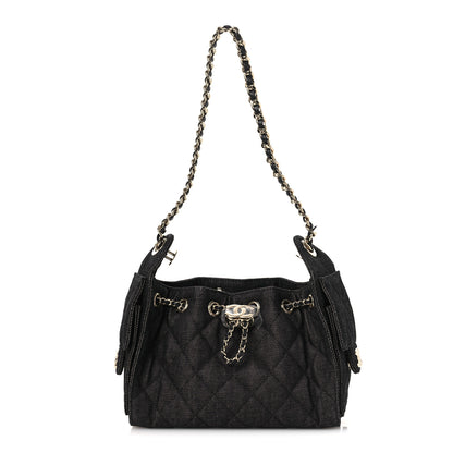 Chanel Denim Quilted Mini Chanel 25 Handbag Dark Blue 1 of 13