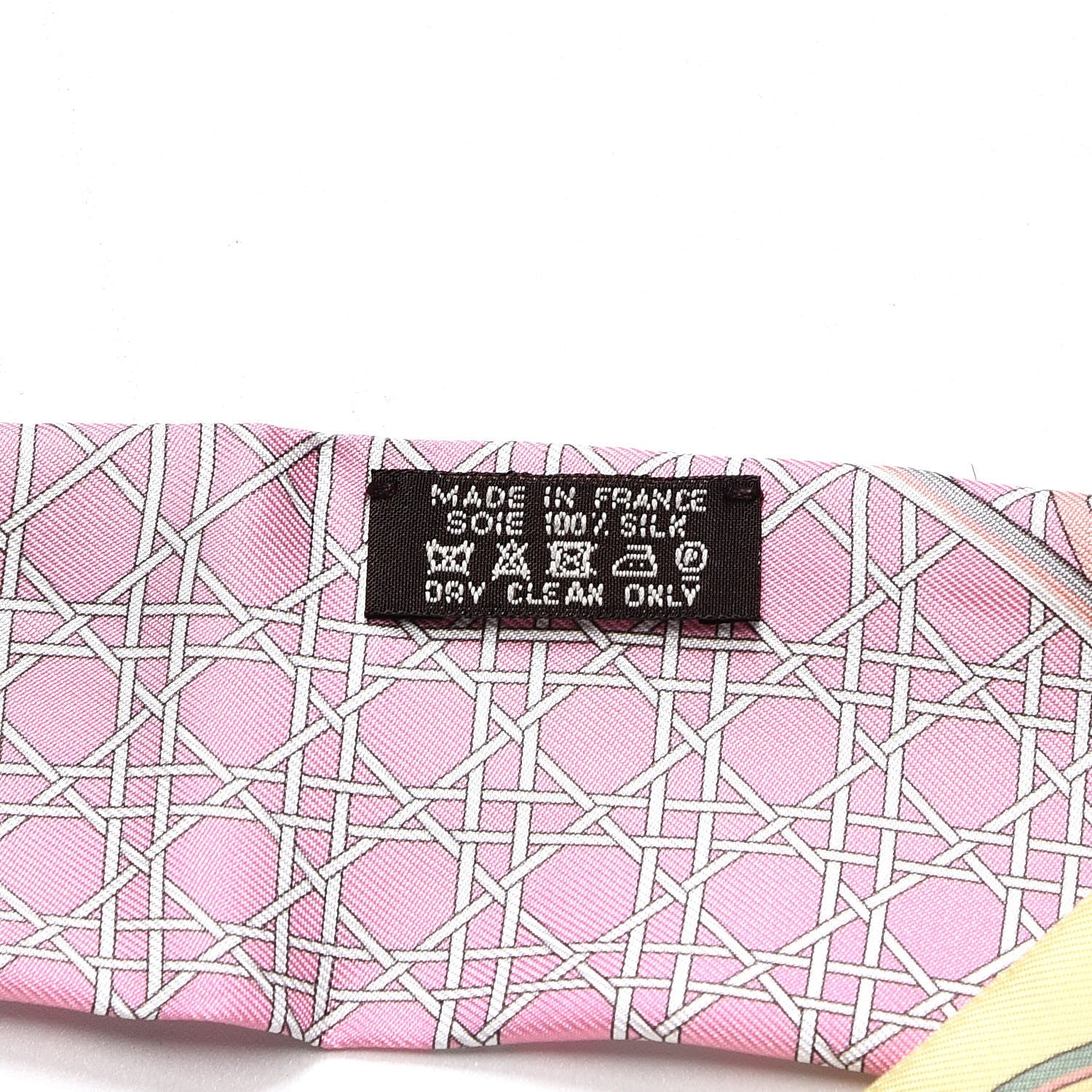 Hermes Silk Les Voitures A Transformation Twilly Jaune Soufre Vieux Rose Vert 3 of 5
