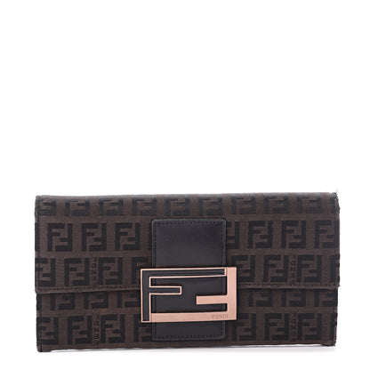 Fendi Zucchino Forever Continental Wallet Black Moro 1 of 5