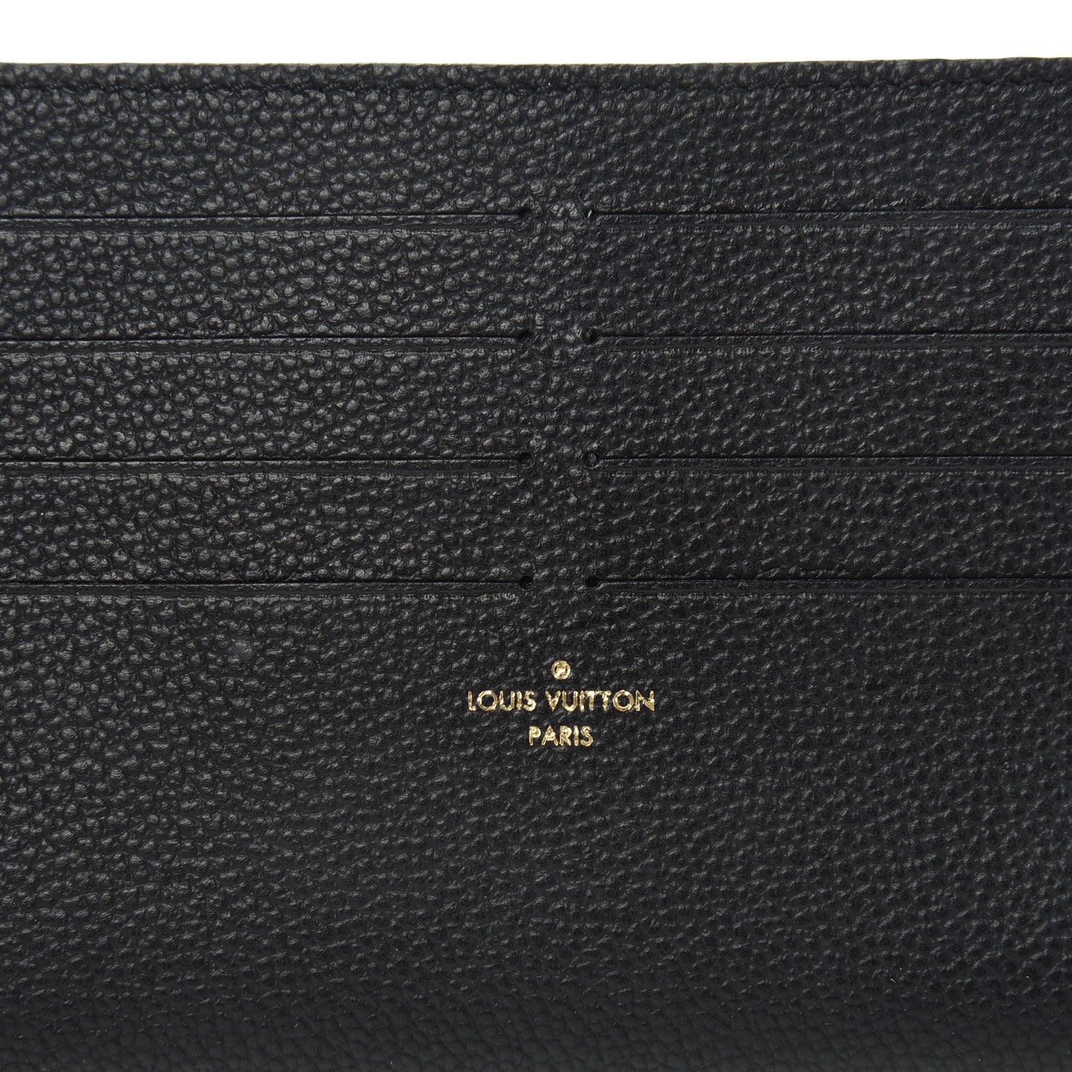 Louis Vuitton Calfskin Felicie Chain Wallet Card Holder Insert Black 6 of 6