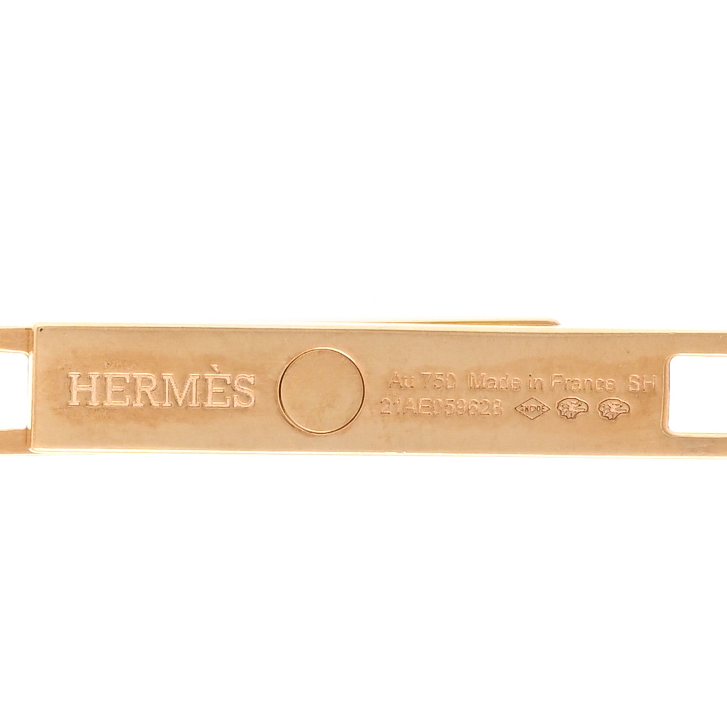 Hermes 18K Yellow Gold Diamond Pave PM Kelly Chaine Lariat Necklace SH 4 of 4
