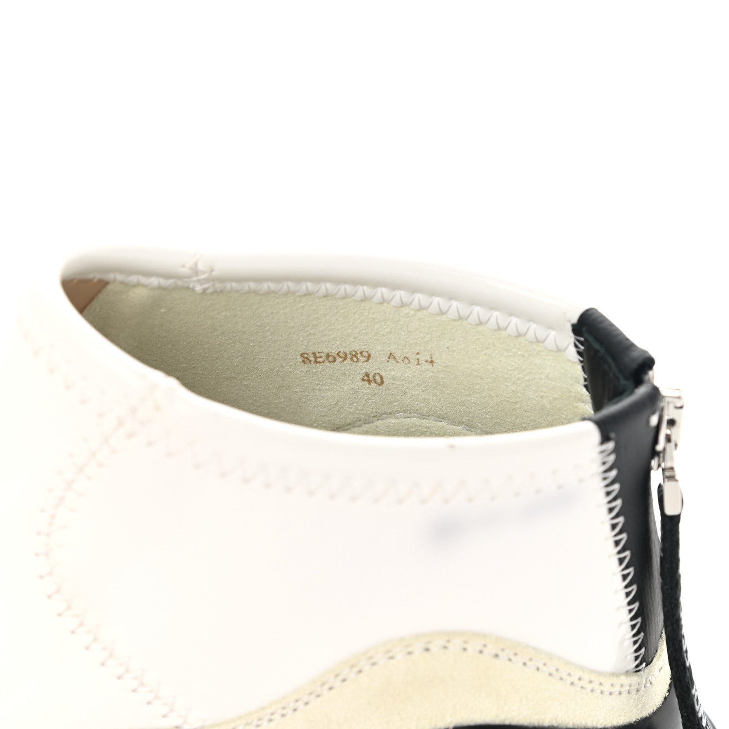 Fendi Vernice High-Tech Womens FFluid Zip Up Sneakers 40 White Black 8 of 11