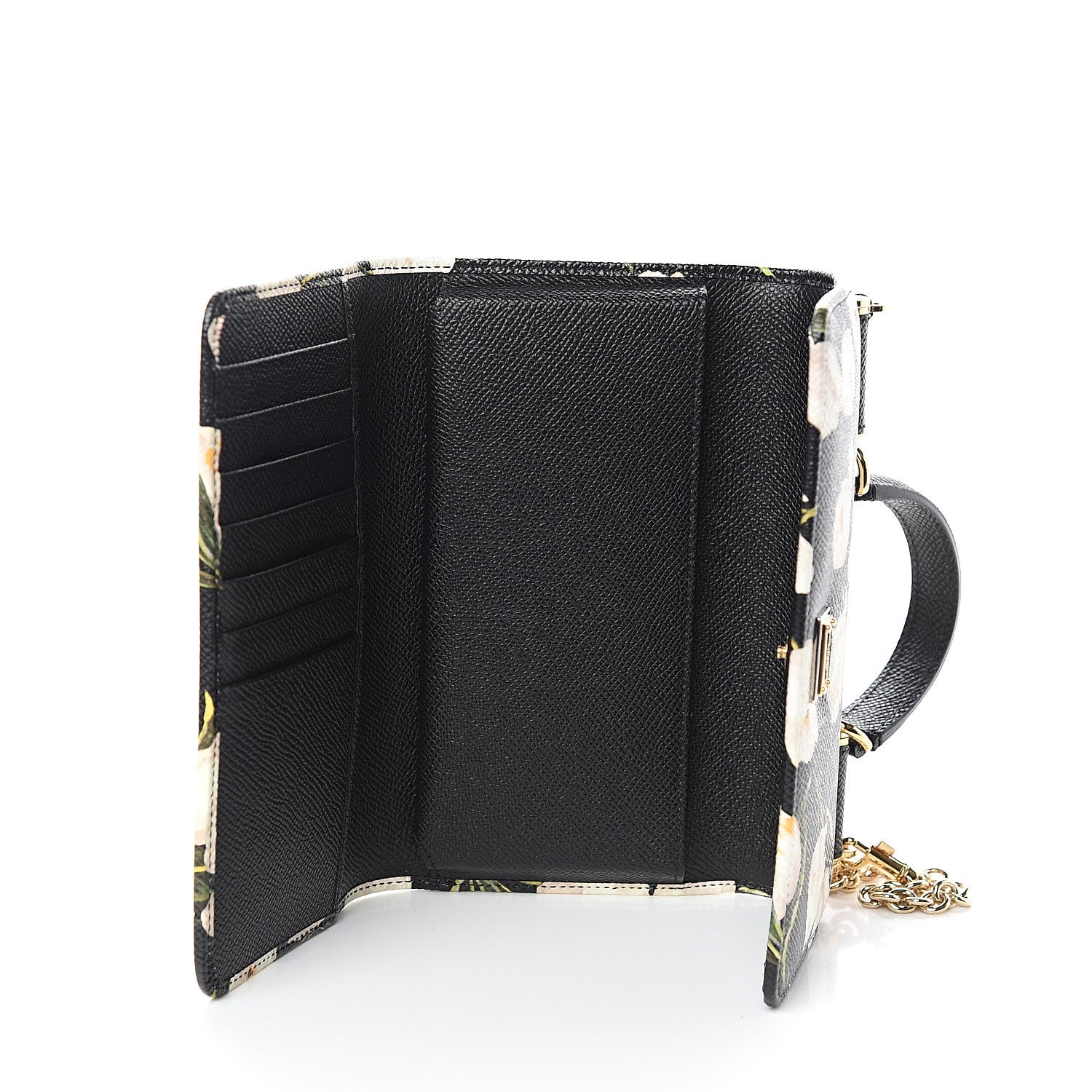 Dolce & Gabbana Dauphine Tulip Print Mini Von Bag Black 4 of 9