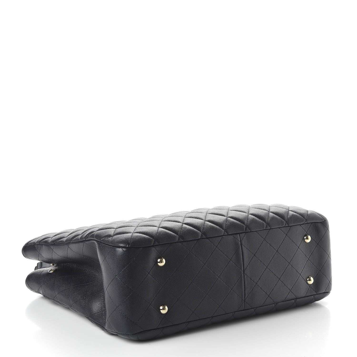 Chanel Caviar Quilted Large CC Shopping Tote Navy 4 of 10