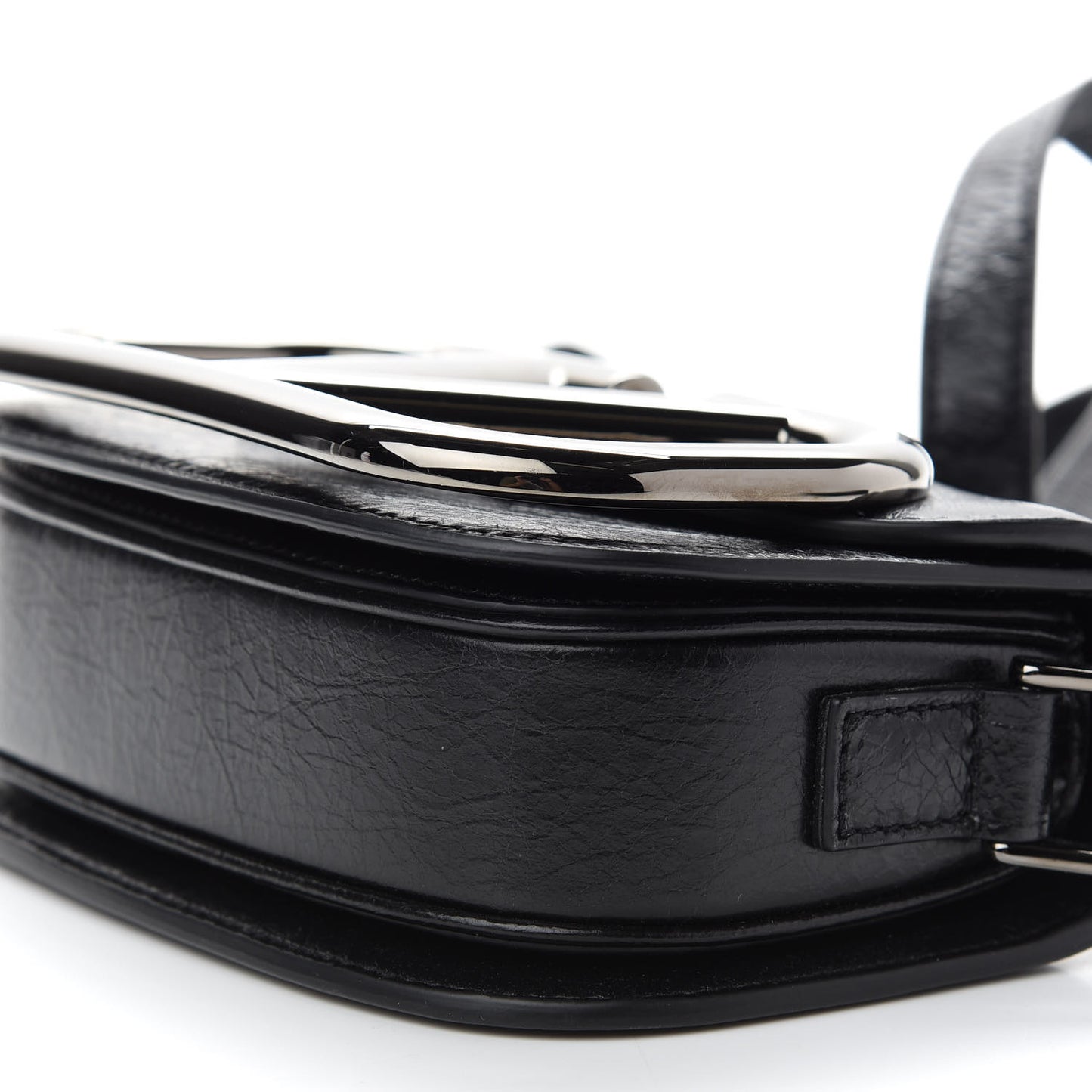 Brushed Calfskin Small Supervee Crossbody Bag Black
