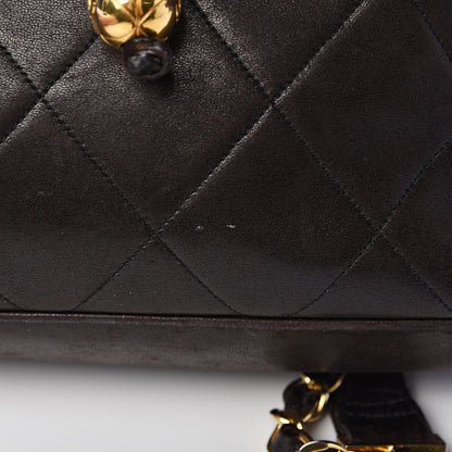 Chanel Lambskin Quilted Tassel Drawstring Backpack Dark Bown 12 of 17