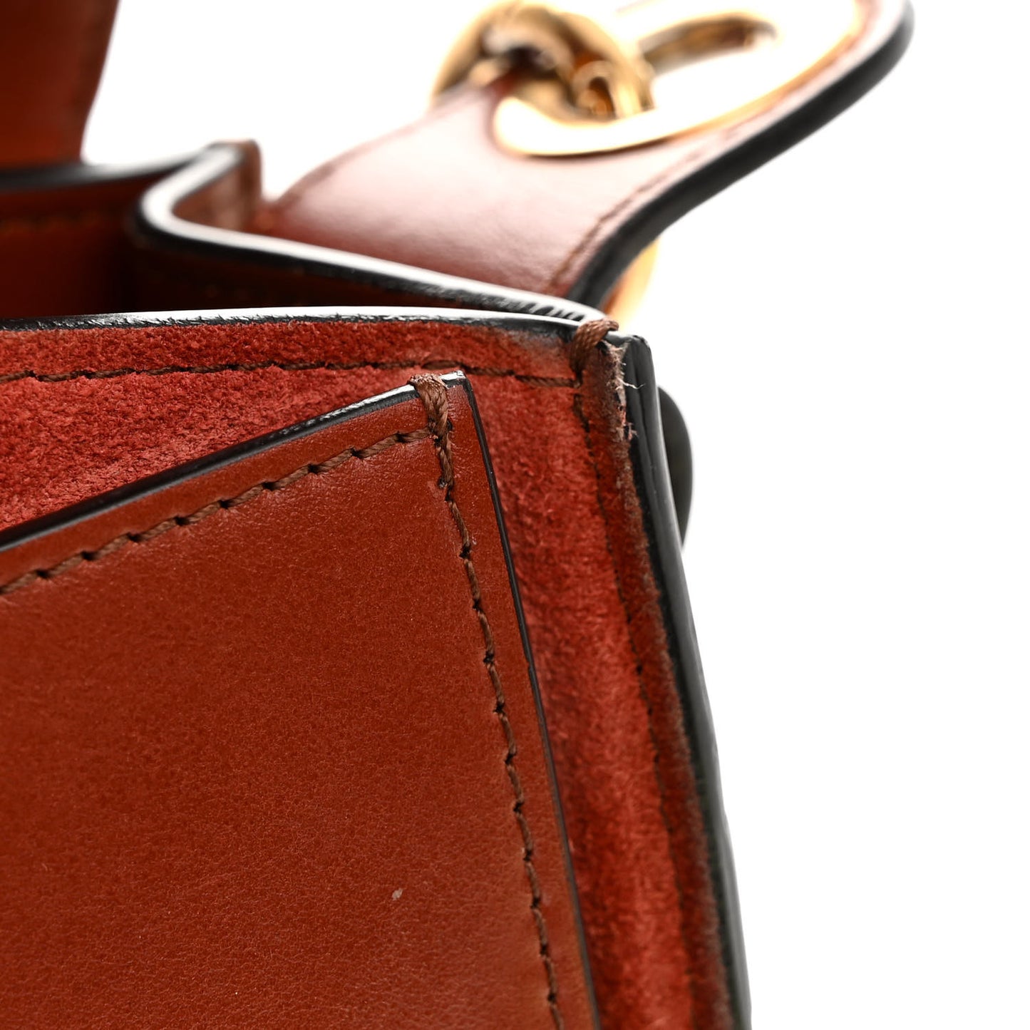 Calfskin Suede Large Tess Bag Sepia Brown