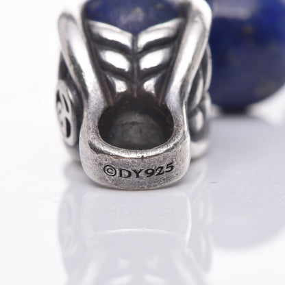 David Yurman Sterling Silver Lapis Lazuli 8mm Spiritual Beads Bracelet 4 of 8
