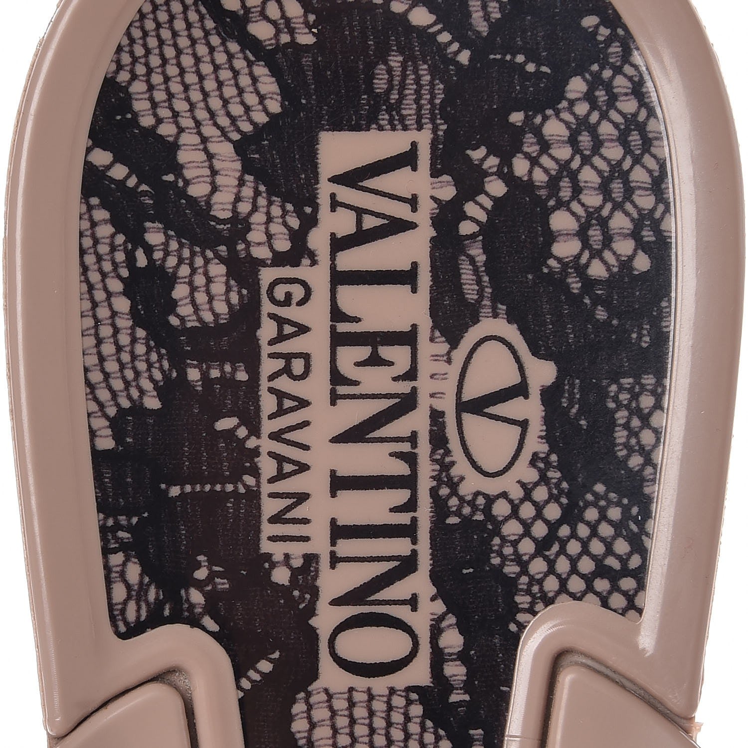 Valentino Garavani PVC Jelly Lace Print Bow Thong Sandals 40 Black Poudre 9 of 9