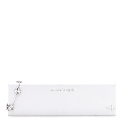 Van Cleef & Arpels 18K White Gold 5 Motifs Guilloche Vintage Alhambra Bracelet 4 of 4