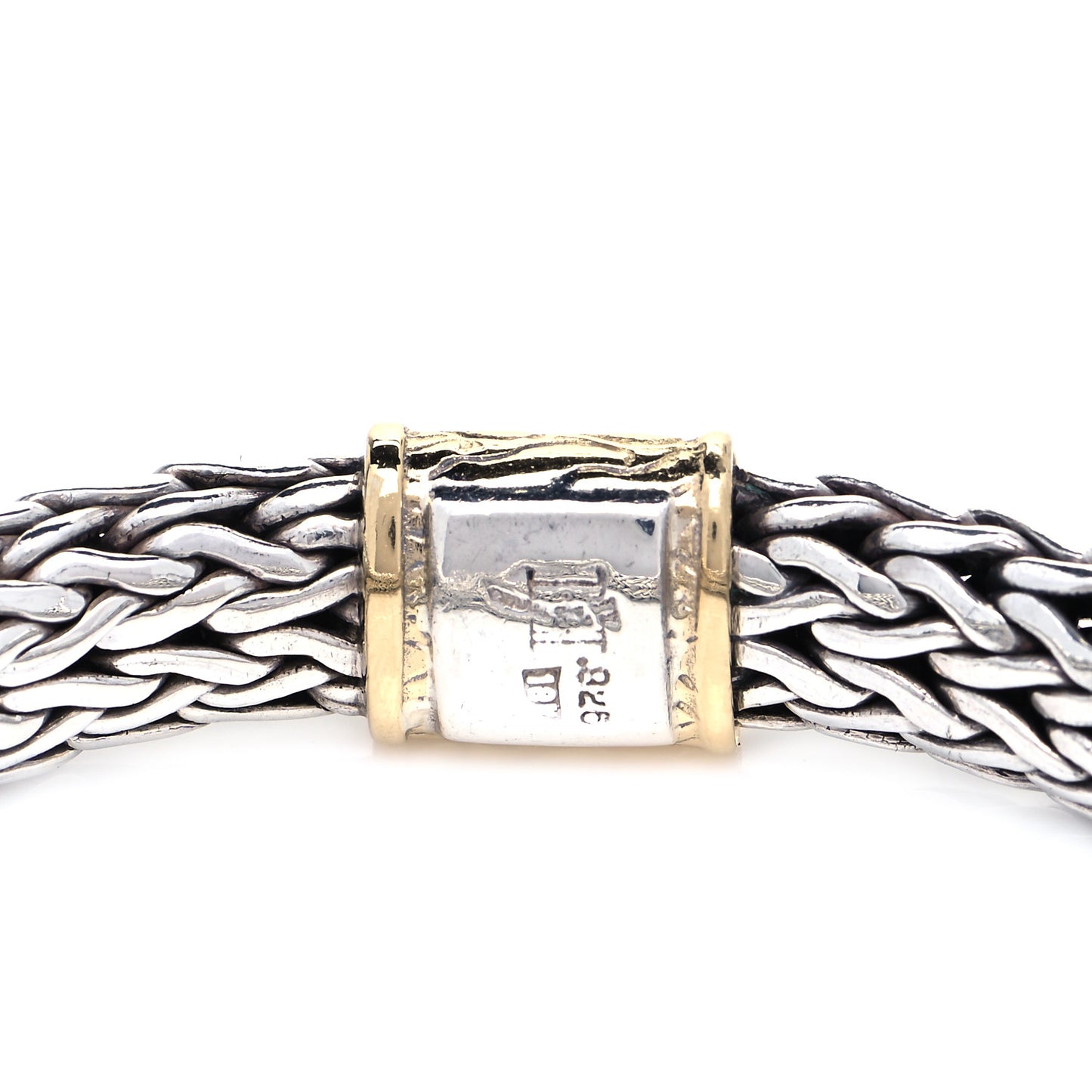 Sterling Silver 14K Yellow Gold 11mm Classic Chain Bracelet S