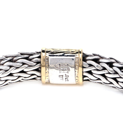 John Hardy Sterling Silver 14K Yellow Gold 11mm Classic Chain Bracelet S 7 of 10