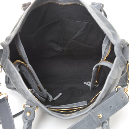 Balenciaga Baby Daim Suede Gold Metallic Edge Hardware City Gris Plomb 5 of 12