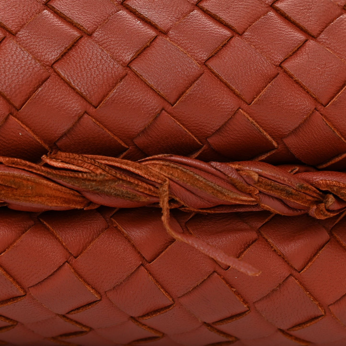 Nappa Intrecciato Fuzzy Large Veneta Hobo Rust