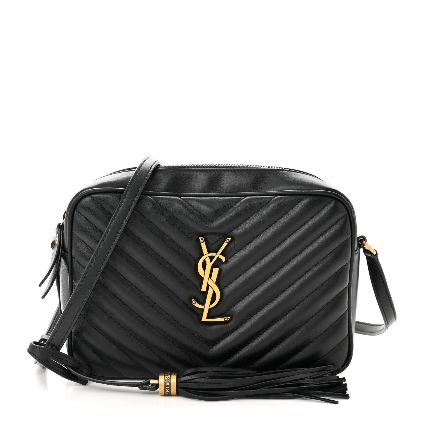 Calfskin Matelasse Monogram Lou Camera Bag Black