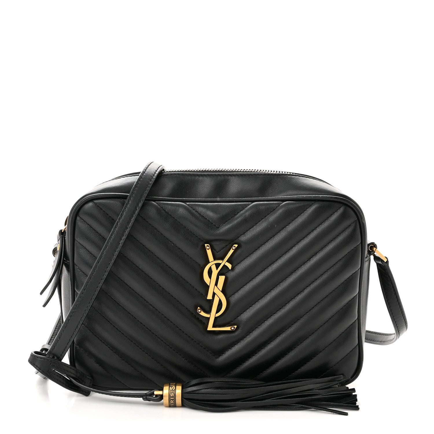 Saint Laurent Calfskin Matelasse Monogram Lou Camera Bag Black 1 of 13