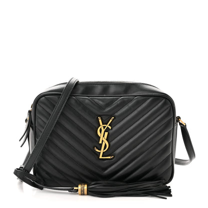 Saint Laurent Calfskin Matelasse Monogram Lou Camera Bag Black 1 of 13