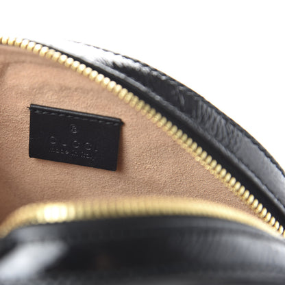 Gucci Suede Patent Web Mini Ophidia Round Shoulder Bag Black 8 of 10
